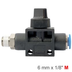 AIRCRAFT Pu Hose Fitting Valve 6mm X 1/8'm